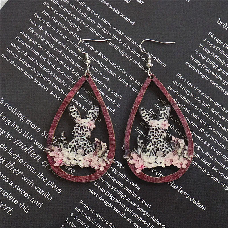Wholesale Round Hollow Spray Painted Acrylic Earrings