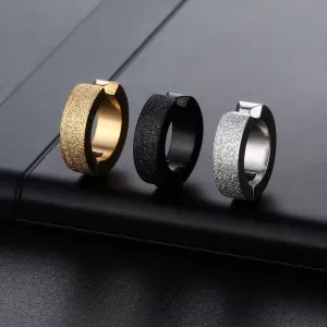 Wholesale Round Titanium Steel Men's Ear Clips Without Ear Holes