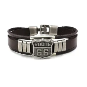 Wholesale Route 66 bracelet men's punk multi-layer bracelet