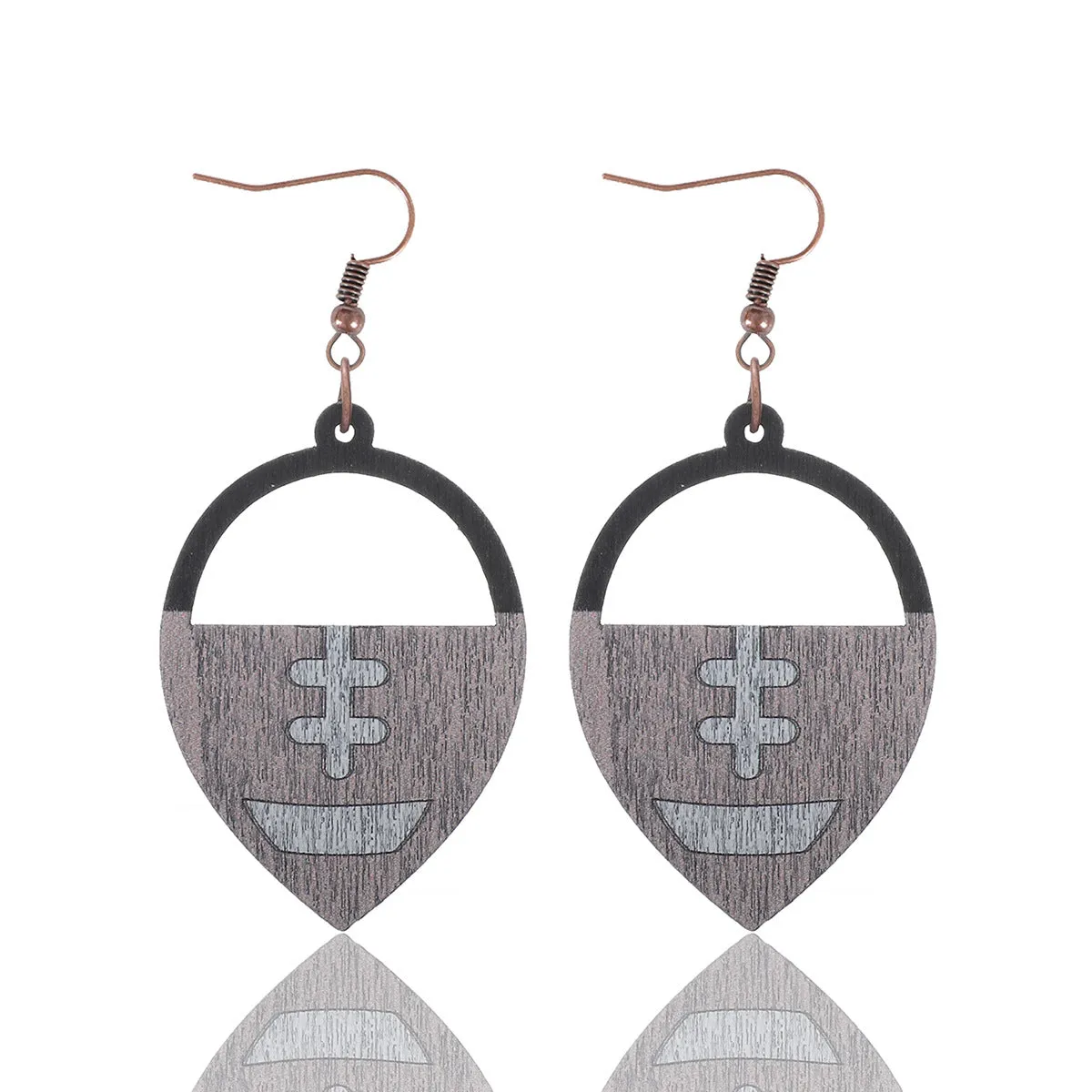 Wholesale Rugby Wooden Earrings