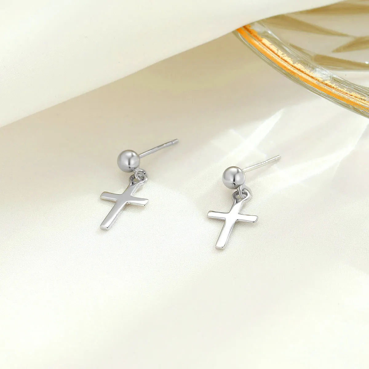 Wholesale S925 Cross Sterling Silver Earrings
