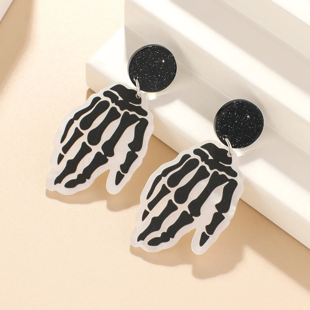 Wholesale S925 Silver Needle Halloween Series Graffiti Earrings