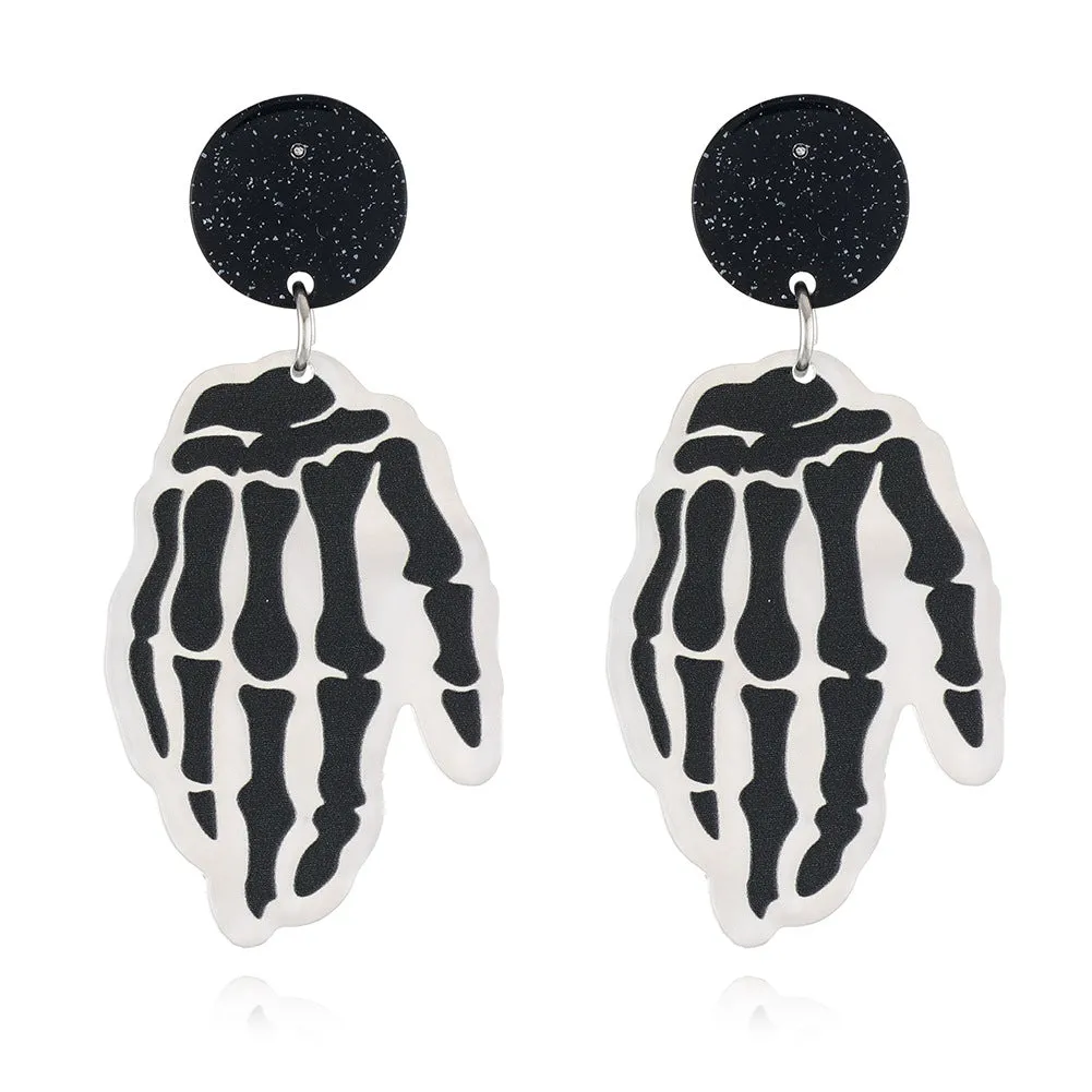 Wholesale S925 Silver Needle Halloween Series Graffiti Earrings