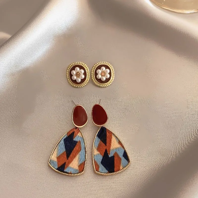 Wholesale s925 silver needle niche high-end female temperament earrings