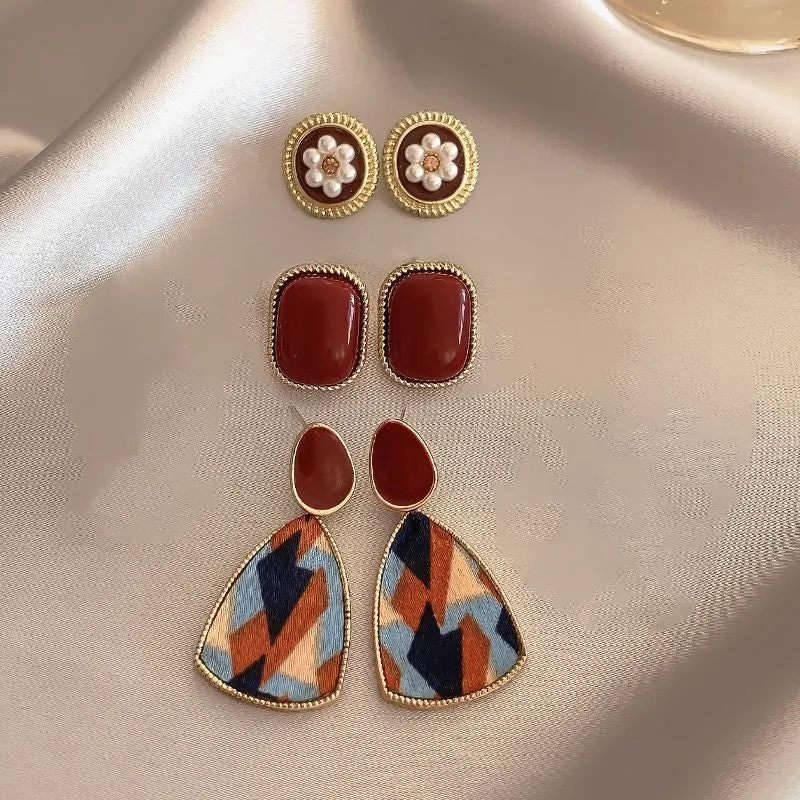 Wholesale s925 silver needle niche high-end female temperament earrings