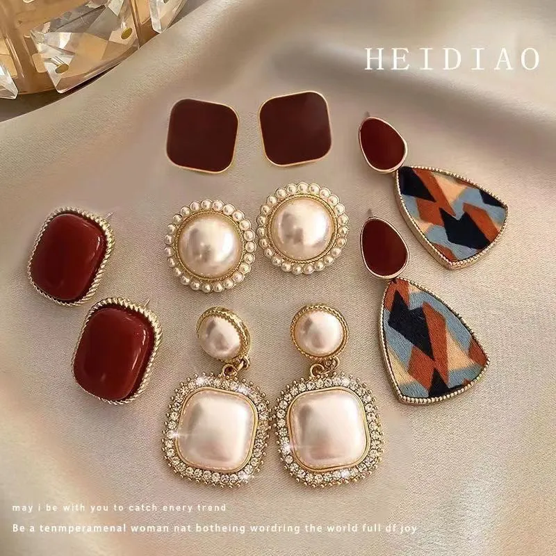 Wholesale s925 silver needle niche high-end female temperament earrings