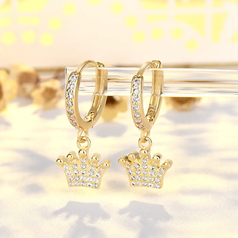 Wholesale S925 Sterling Silver Heart Shaped Diamond Flower Earrings