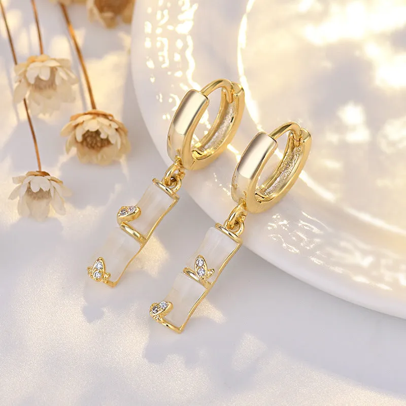 Wholesale S925 Sterling Silver Heart Shaped Diamond Flower Earrings