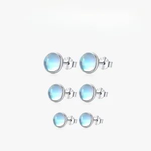 Wholesale S925 Sterling Silver Moonstone Ins Hot Sale Earrings