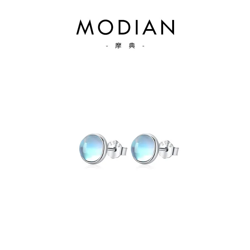 Wholesale S925 Sterling Silver Moonstone Ins Hot Sale Earrings