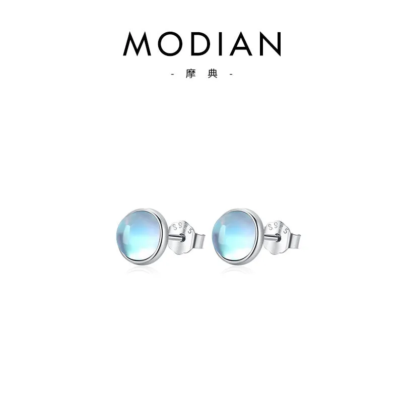 Wholesale S925 Sterling Silver Moonstone Ins Hot Sale Earrings