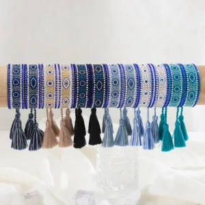 Wholesale Sequin Devil's Eye Woven Cord Bracelet