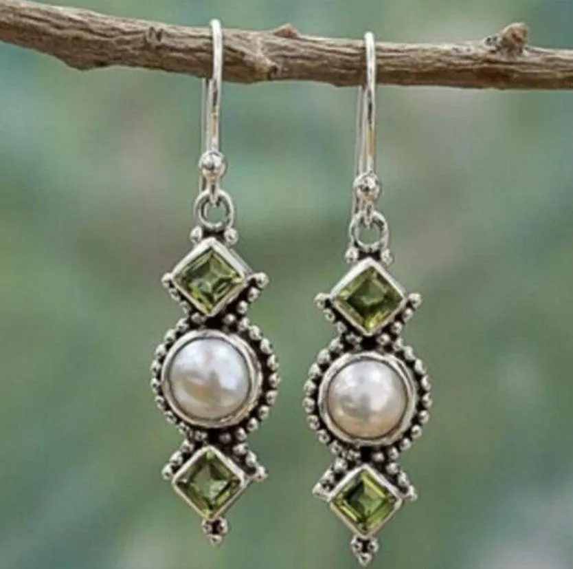 Wholesale Set with Sea Blue Topaz Rotating Water Drop Pear Shaped Earrings