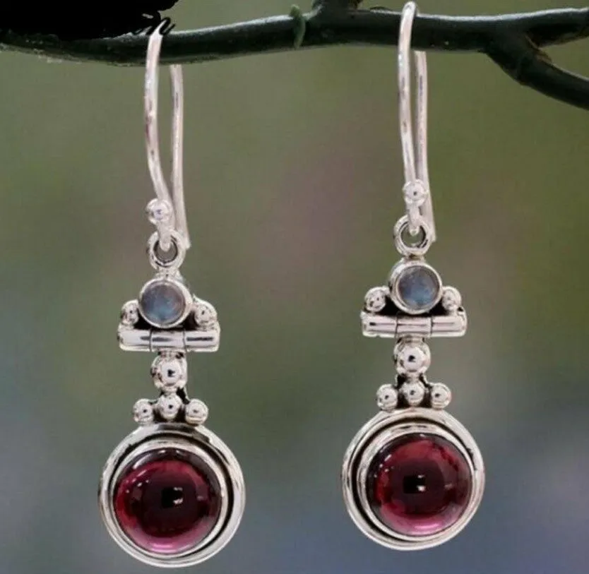 Wholesale Set with Sea Blue Topaz Rotating Water Drop Pear Shaped Earrings