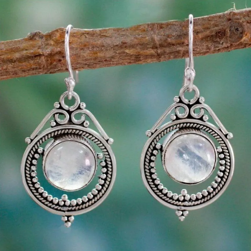 Wholesale Set with Sea Blue Topaz Rotating Water Drop Pear Shaped Earrings