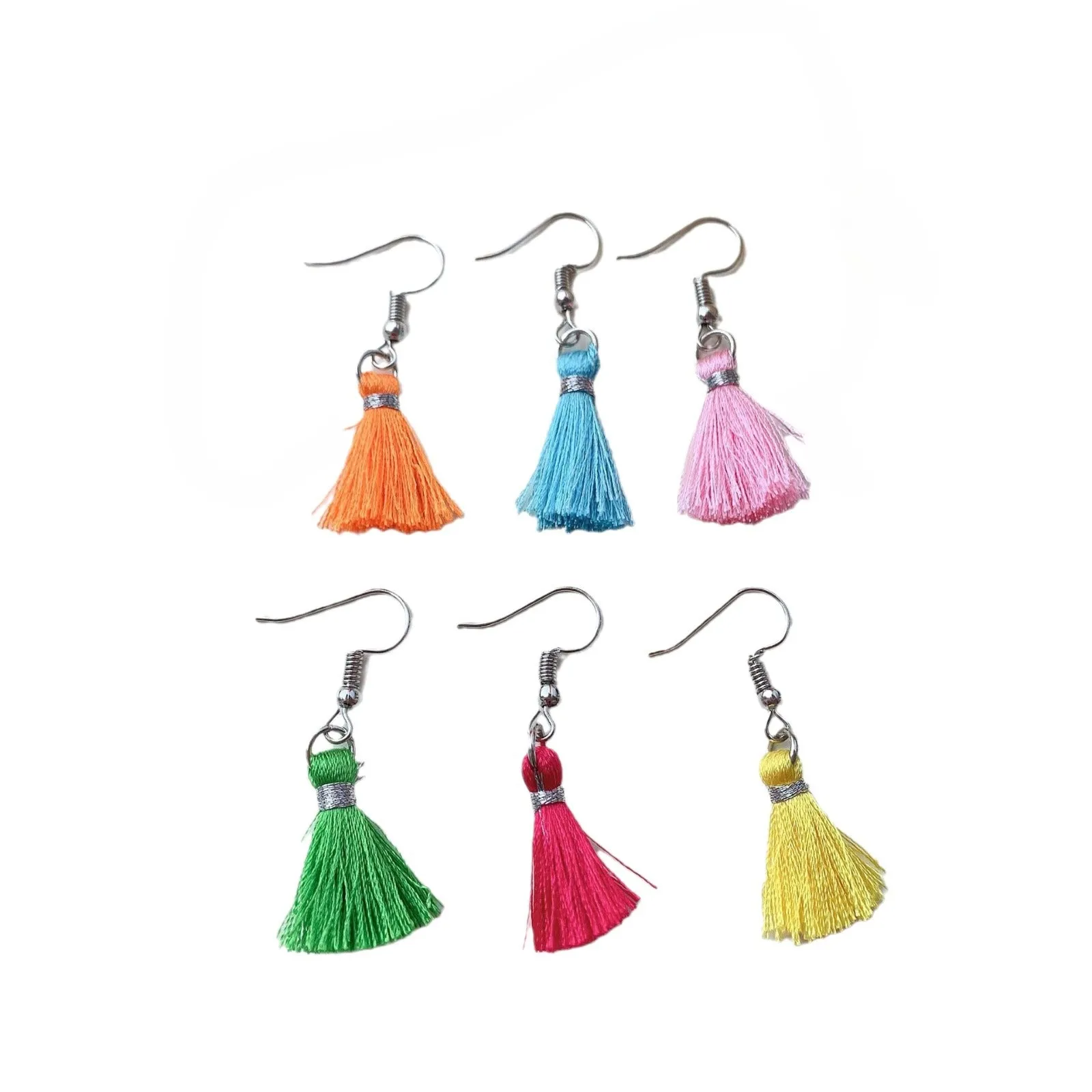 Wholesale Short Gold Thread Tassel Bohemian Earrings
