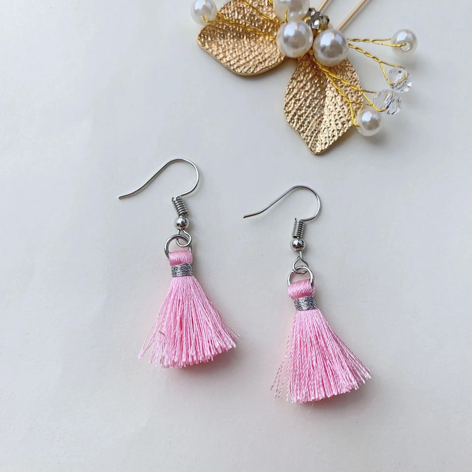 Wholesale Short Gold Thread Tassel Bohemian Earrings