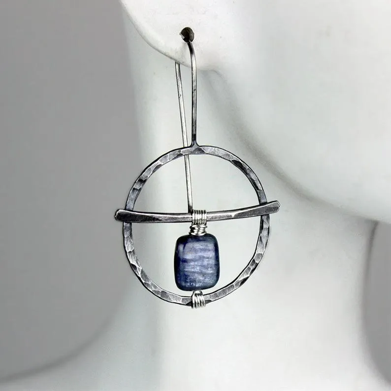 Wholesale Silk Lapis Lazuli Alloy Earrings