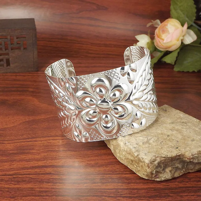 Wholesale Silver Grain Handmade Retro Ethnic Style Bracelet