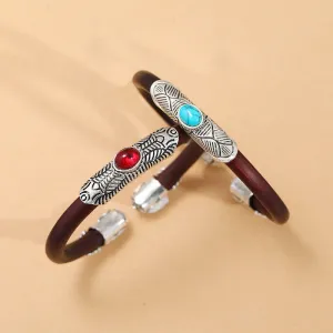 Wholesale Silver-inlaid ethnic retro artistic natural rattan bracelet
