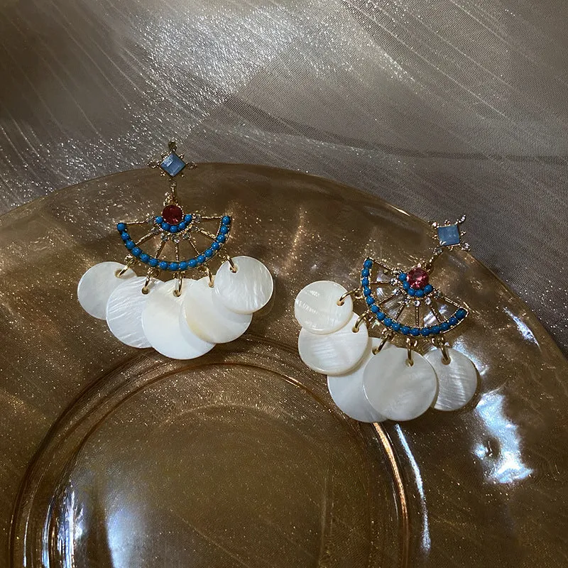 Wholesale Silver Needle Diamond Crystal Pearl Alloy Earrings