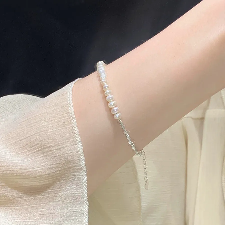 Wholesale Silver pearl bracelet for girls