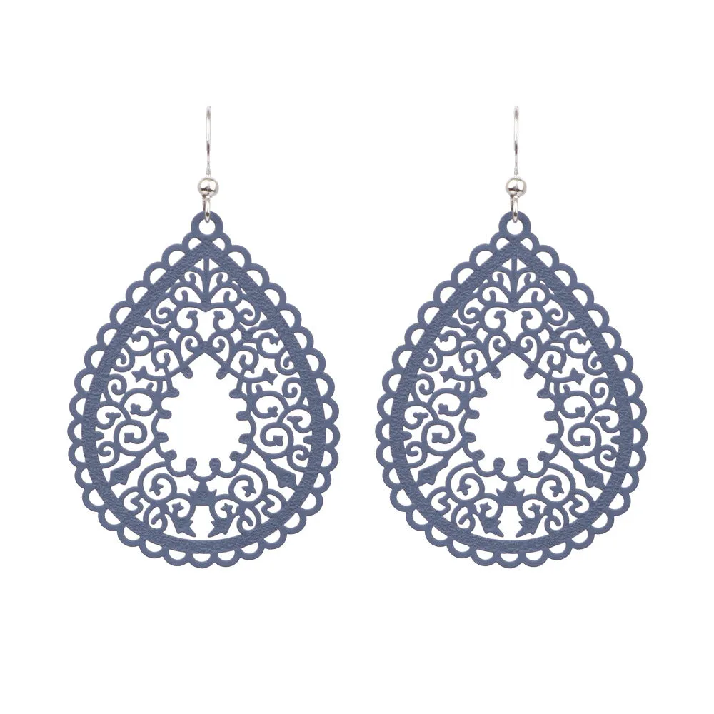 Wholesale Simple Colorful Printed Hollow Water Drop Versatile Earrings