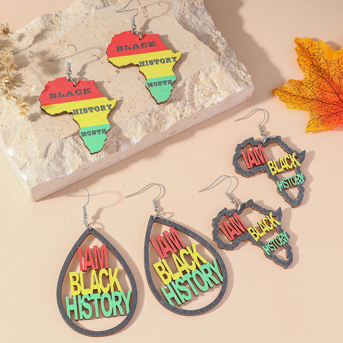 Wholesale Simple Wooden All-match Earrings