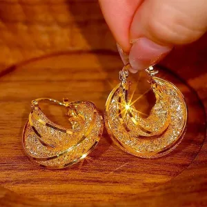 Wholesale Simple Zircon Ear Buckle Earrings