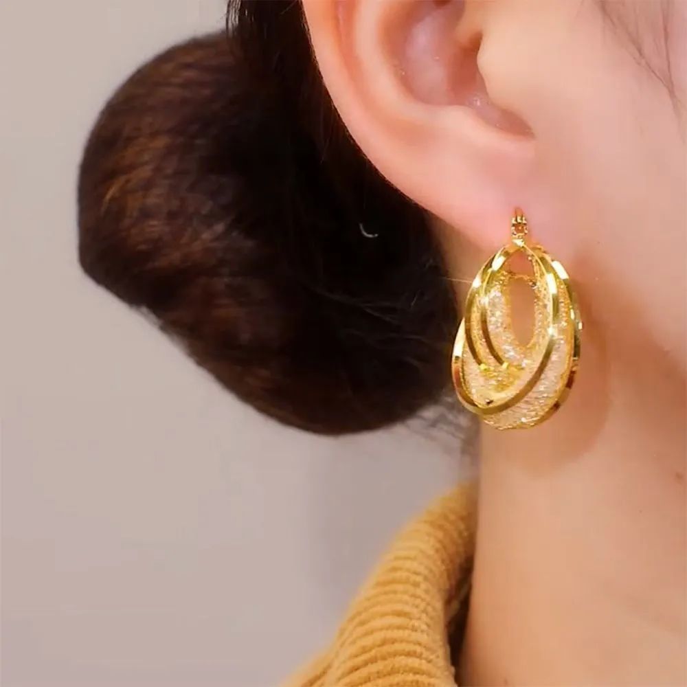 Wholesale Simple Zircon Ear Buckle Earrings