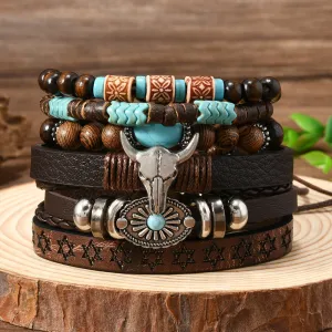 Wholesale Skull Bull Head Zinc Alloy Bracelet