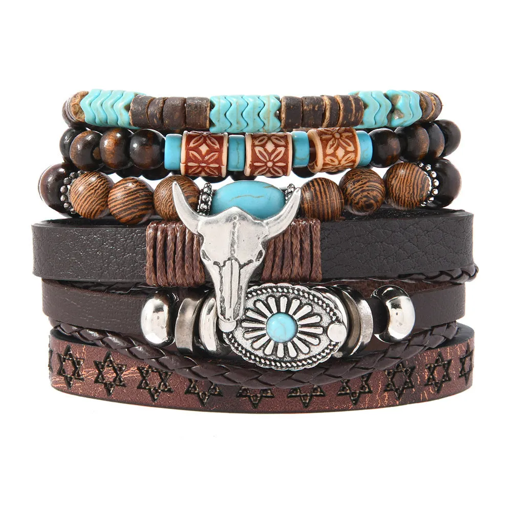 Wholesale Skull Bull Head Zinc Alloy Bracelet