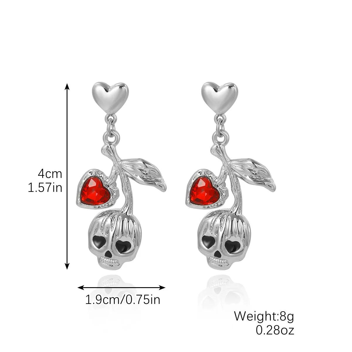 Wholesale Skull Dark Diamond Alloy Pumpkin Spider Halloween Earrings