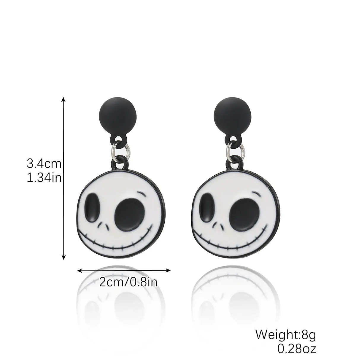 Wholesale Skull Dark Diamond Alloy Pumpkin Spider Halloween Earrings