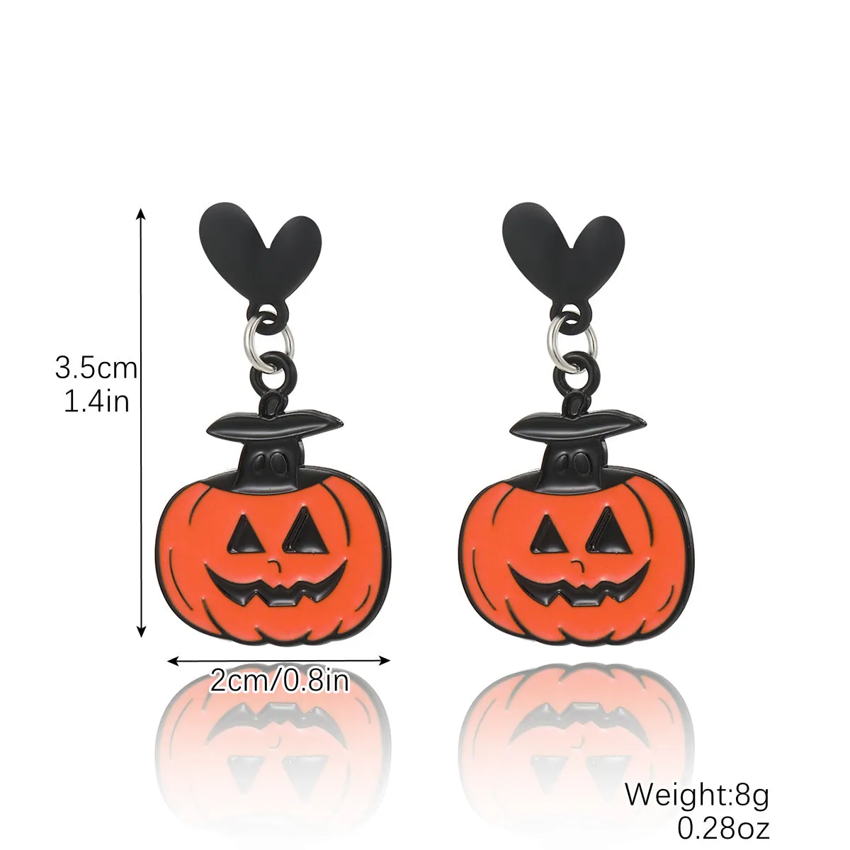 Wholesale Skull Dark Diamond Alloy Pumpkin Spider Halloween Earrings