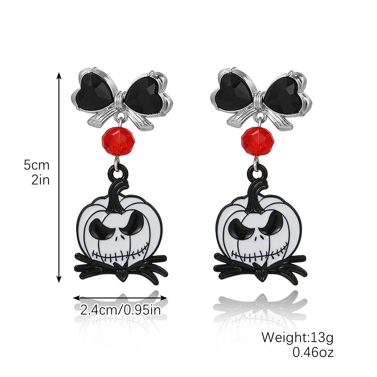 Wholesale Skull Dark Diamond Alloy Pumpkin Spider Halloween Earrings