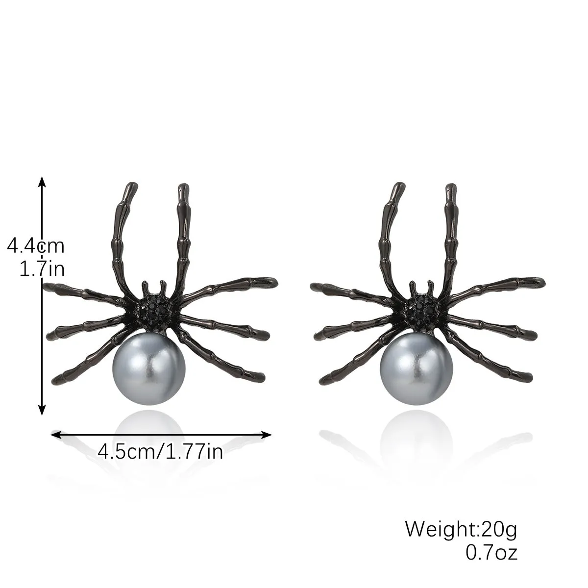 Wholesale Skull Dark Diamond Alloy Pumpkin Spider Halloween Earrings