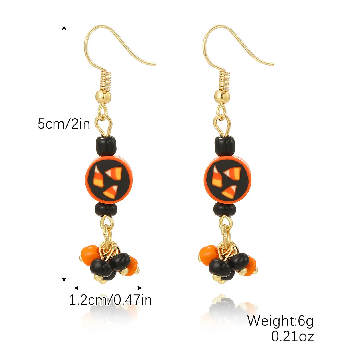 Wholesale Skull Dark Diamond Alloy Pumpkin Spider Halloween Earrings