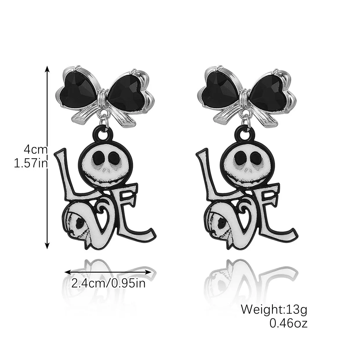 Wholesale Skull Dark Diamond Alloy Pumpkin Spider Halloween Earrings