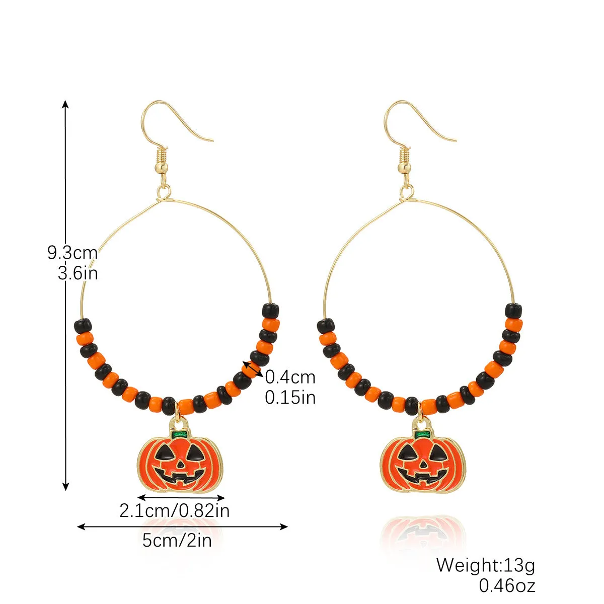 Wholesale Skull Dark Diamond Alloy Pumpkin Spider Halloween Earrings