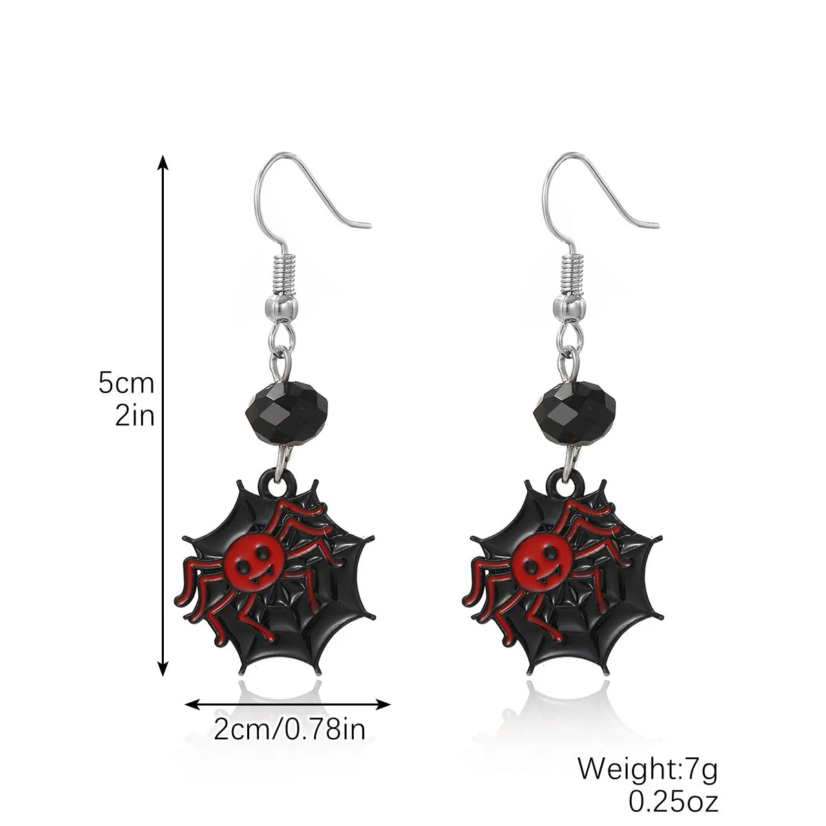 Wholesale Skull Dark Diamond Alloy Pumpkin Spider Halloween Earrings