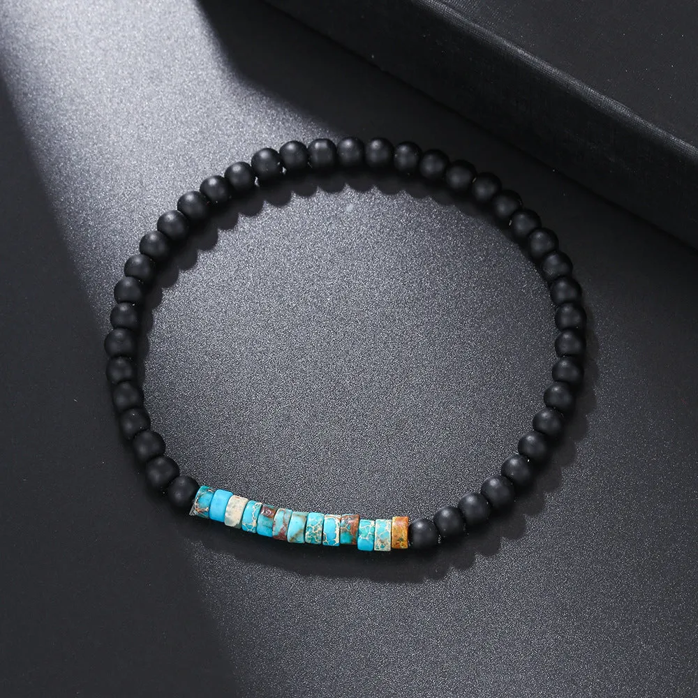 Wholesale Skull Retro Style Turquoise Wood Beads Coconut Shell Bracelet