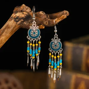 Wholesale Small Short Bohemian Vintage Round Bead Earrings