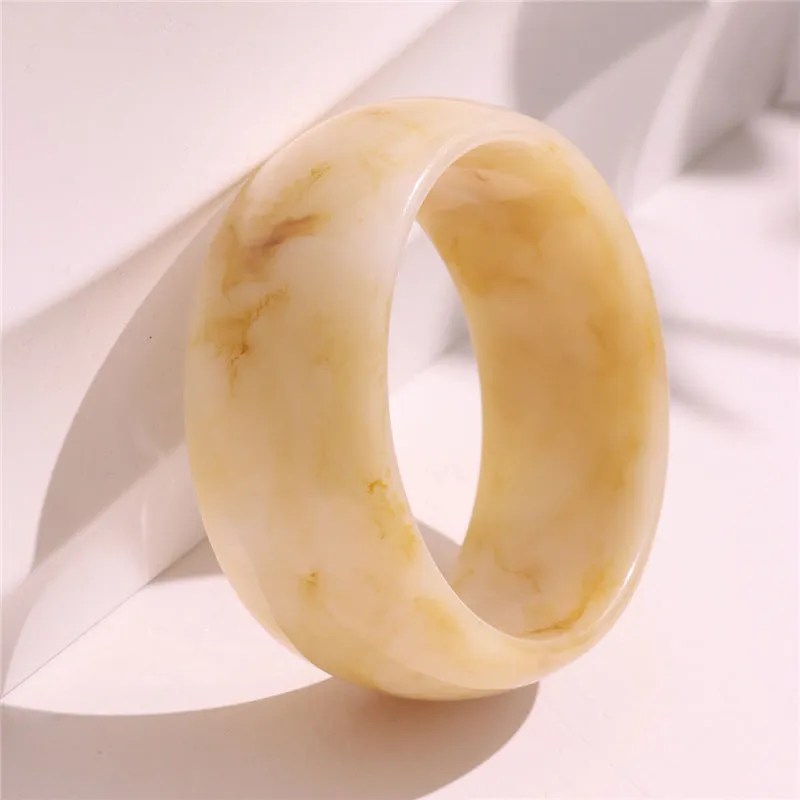 Wholesale Smudged Transparent Glitter Round Resin Bracelet