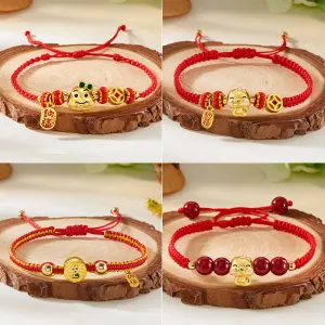 Wholesale Snake Year Zodiac Year Red String Bracelet for Bringing Fortune and Blessings