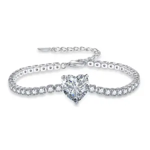 Wholesale Sparkling Diamond Heart-shaped Zircon Bracelets