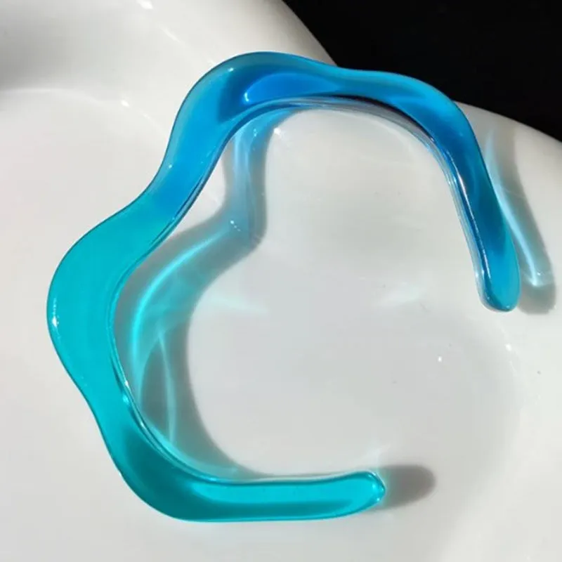 Wholesale Special-Shaped Color Acrylic Bracelet Irregular Geometric Transparent Resin Bracelet
