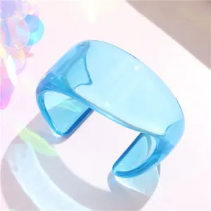 Wholesale Special-Shaped Color Acrylic Bracelet Irregular Geometric Transparent Resin Bracelet