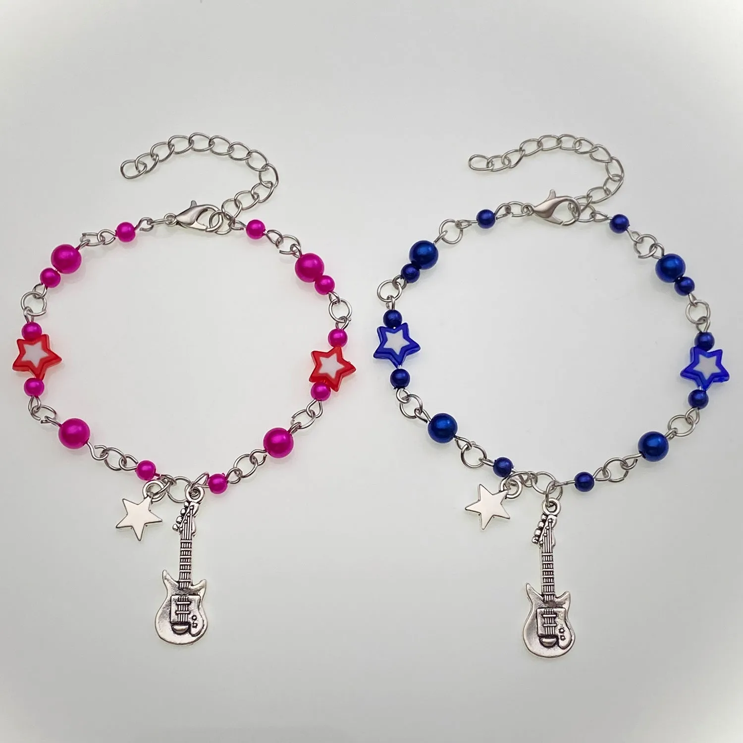 Wholesale Spice Punk Hollow Pentagram  Heart Bracelet