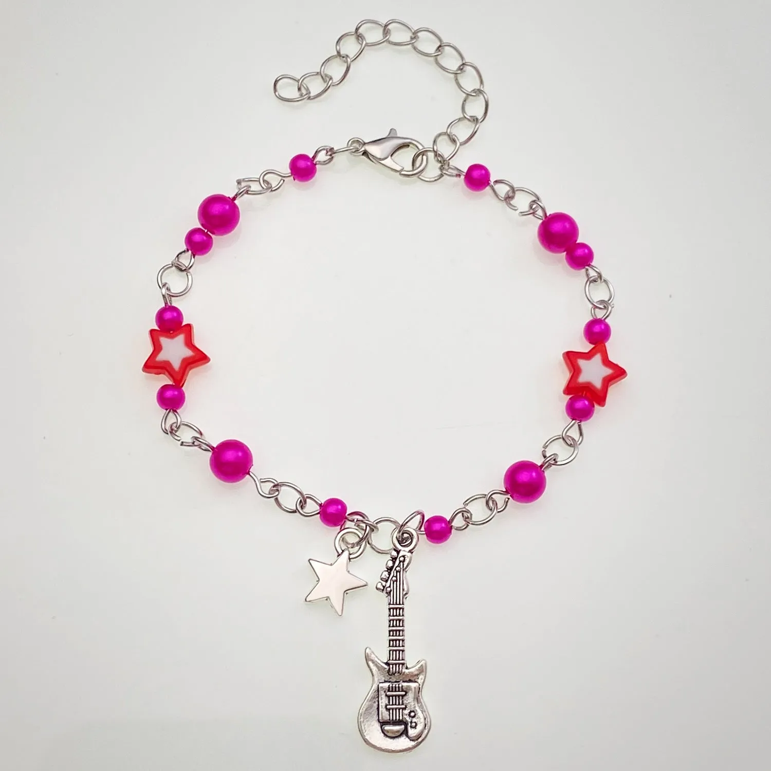 Wholesale Spice Punk Hollow Pentagram  Heart Bracelet